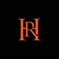 HR Letter Initial Logo Design vector