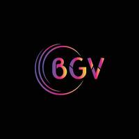 bgv letra inicial logo diseño vector