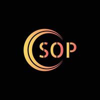 SOP Letter Initial Logo Design vector