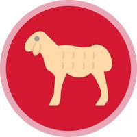 Sheep Flat Multi Circle Icon vector