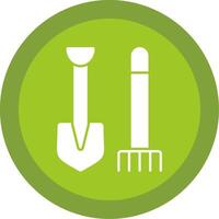 Pitchfork Glyph Multi Circle Icon vector