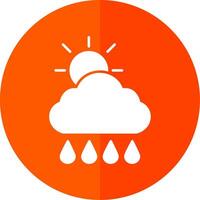 Morning,Rain Glyph Red Circle Icon vector