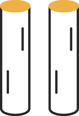 Chalk Skined Filled Icon