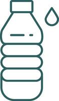 Water Bottle Line Gradient Round Corner Icon vector