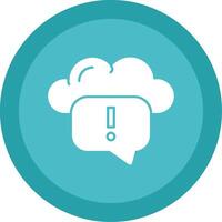 Cloud Messaging Glyph Multi Circle Icon vector