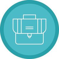 Suitcase Line Multi Circle Icon vector