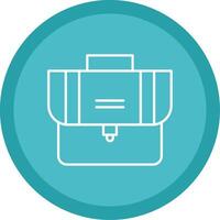 Suitcase Line Multi Circle Icon vector