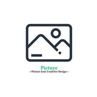 picture icon isolated on white background. picture symbol for web and mobile applications. vector