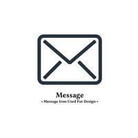 message icon isolated on white background. message symbol for web and mobile applications. vector