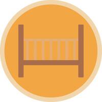 Baby Crib Flat Multi Circle Icon vector