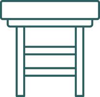 Stool Line Gradient Round Corner Icon vector
