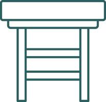 Stool Line Gradient Round Corner Icon vector