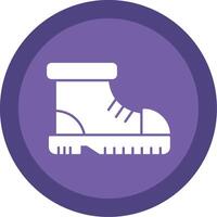 Boot Glyph Multi Circle Icon vector