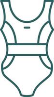 Swimsuit Line Gradient Round Corner Icon vector