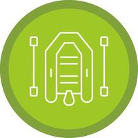 Raft Line Multi Circle Icon vector