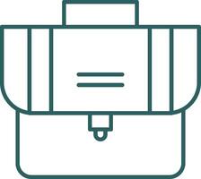 Suitcase Line Gradient Round Corner Icon vector