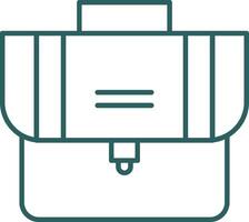 Suitcase Line Gradient Round Corner Icon vector