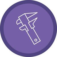 Caliper Line Multi Circle Icon vector