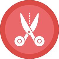 Scissors Glyph Multi Circle Icon vector