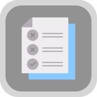 Check List Flat Round Corner Icon vector