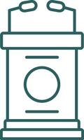 Lectern Line Gradient Round Corner Icon vector