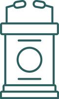 Lectern Line Gradient Round Corner Icon vector