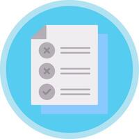 Check List Flat Multi Circle Icon vector