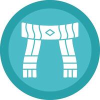 Scarf Glyph Multi Circle Icon vector