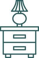 Wardrobe Line Gradient Round Corner Icon vector