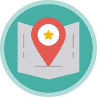 Gps Flat Multi Circle Icon vector