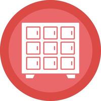 Locker Glyph Multi Circle Icon vector