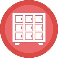 Locker Glyph Multi Circle Icon vector