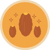 Dates Flat Multi Circle Icon vector