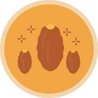 Dates Flat Multi Circle Icon vector