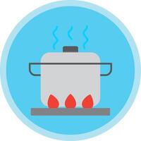 Boiling Flat Multi Circle Icon vector