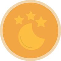 New Moon Flat Multi Circle Icon vector