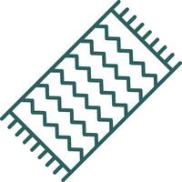 Beach Towel Line Gradient Round Corner Icon vector