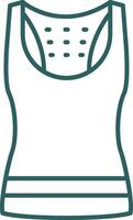 Tank Top Line Gradient Round Corner Icon vector