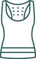 Tank Top Line Gradient Round Corner Icon vector