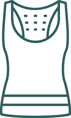 Tank Top Line Gradient Round Corner Icon