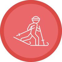 Ski Line Multi Circle Icon vector