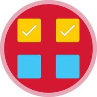 Check Box Flat Multi Circle Icon vector
