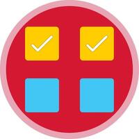 Check Box Flat Multi Circle Icon vector