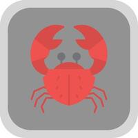 Crab Flat Round Corner Icon vector