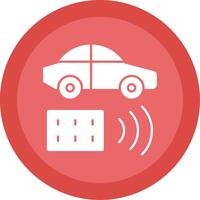 Remote Vehicle Glyph Multi Circle Icon vector