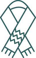 Scarf Line Gradient Round Corner Icon vector