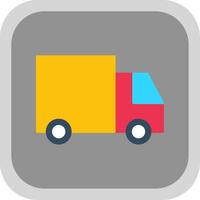 Vehicle Flat Round Corner Icon vector