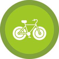 Bicycle Glyph Multi Circle Icon vector