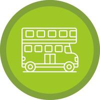 Double Bus Line Multi Circle Icon vector