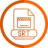 Srt Line Orange Circle Icon vector